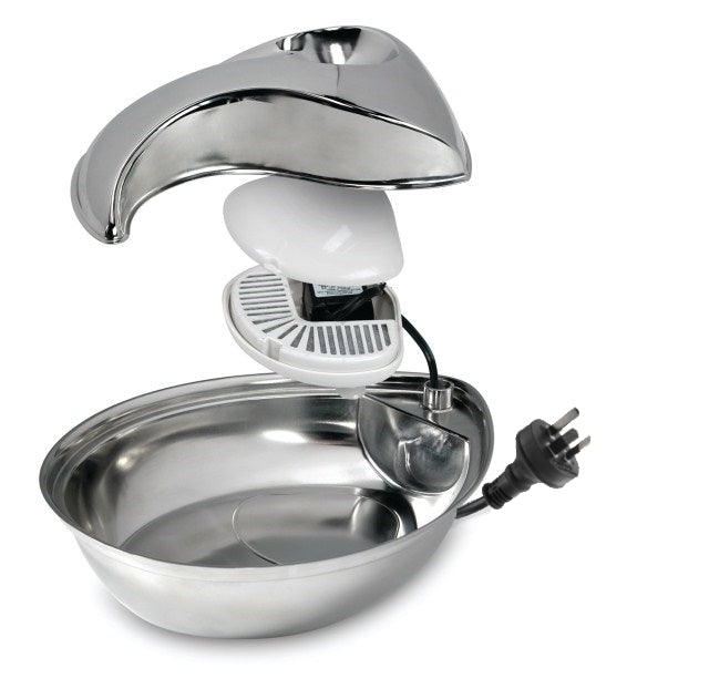 Pioneer Stainless Steel Raindrop Pet Dog Fountain 2.6 Ltrs