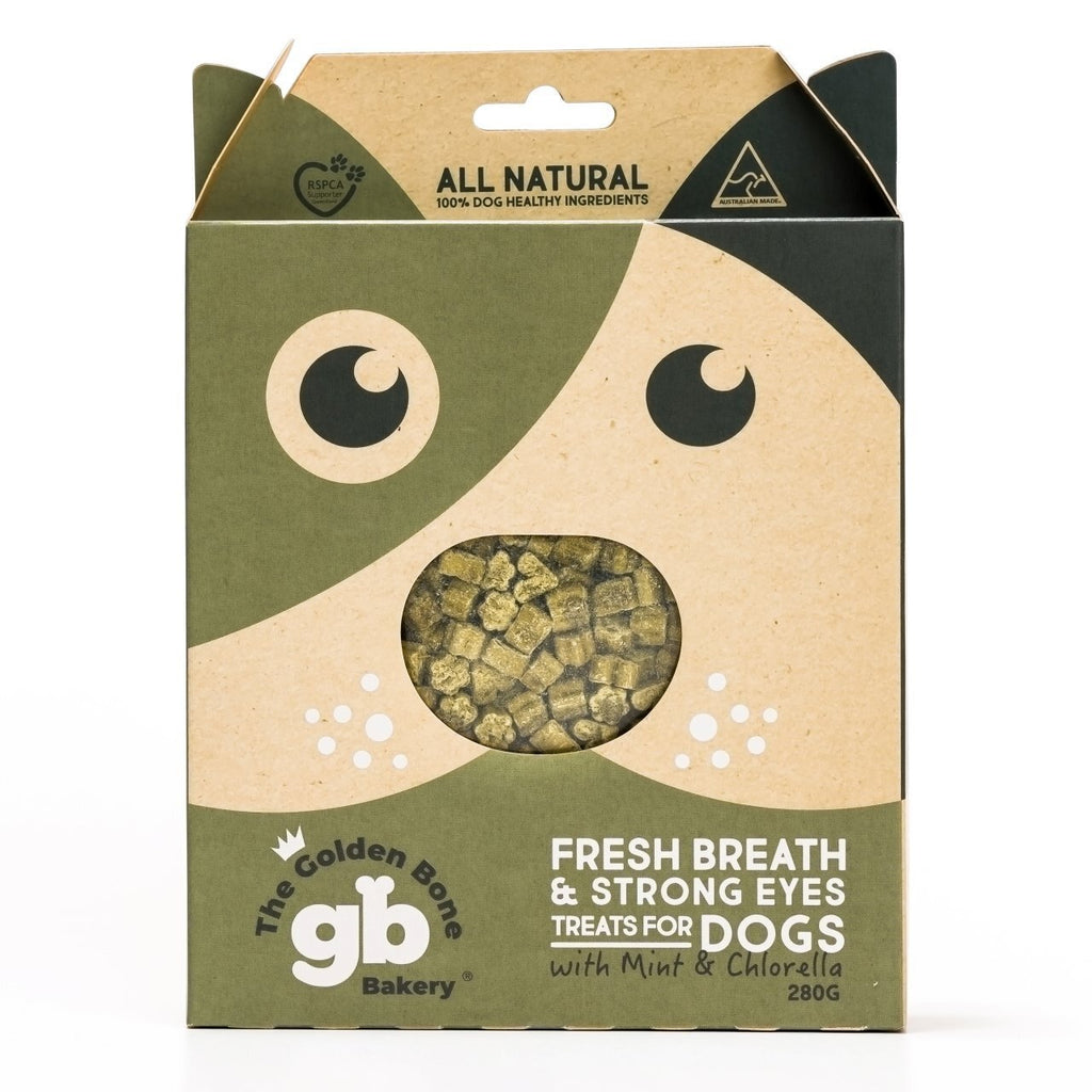 Golden Bone Bakery Fresh Breath & Strong Eyes Dog Training Treats with Seaweed