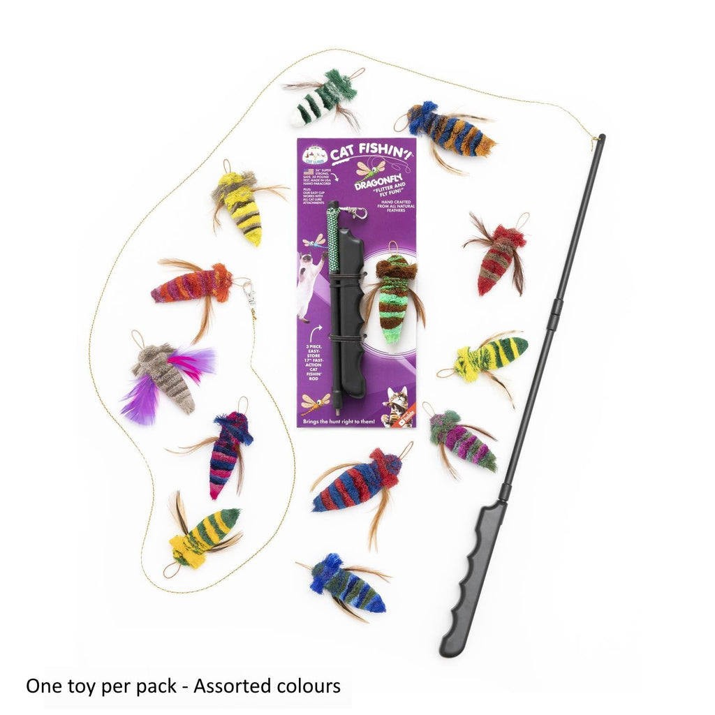 Cat Lures Cat Fishin' Rod Teaser Cat Toy - Dragonfly 