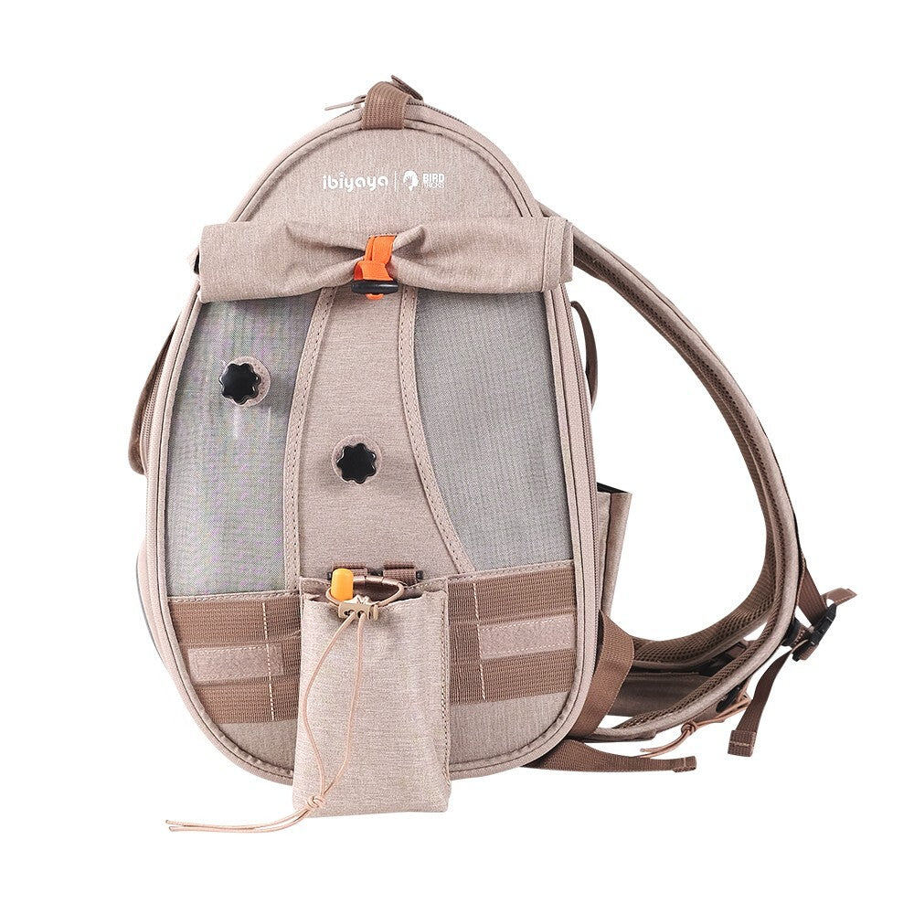 Ibiyaya Trackpack Bird Carrier Backpack - Bone