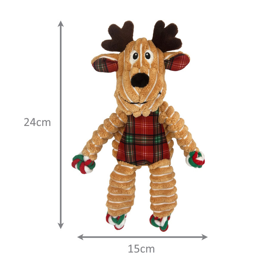 KONG Floppy Knots Christmas Holiday Reindeer Dog Toy - Sm/Med 