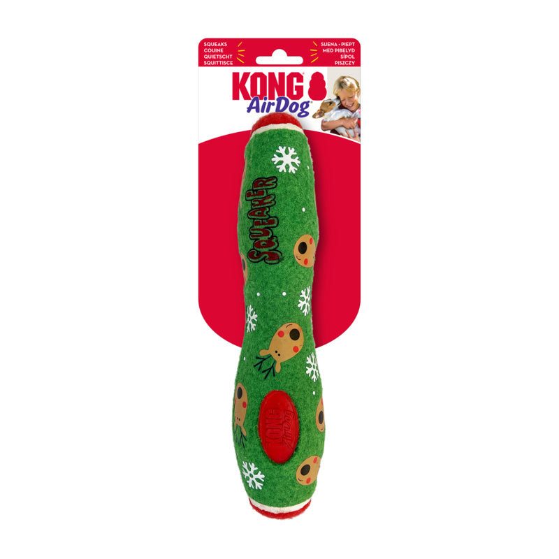 KONG Christmas Holiday AirDog Squeaker Stick Dog Toy 