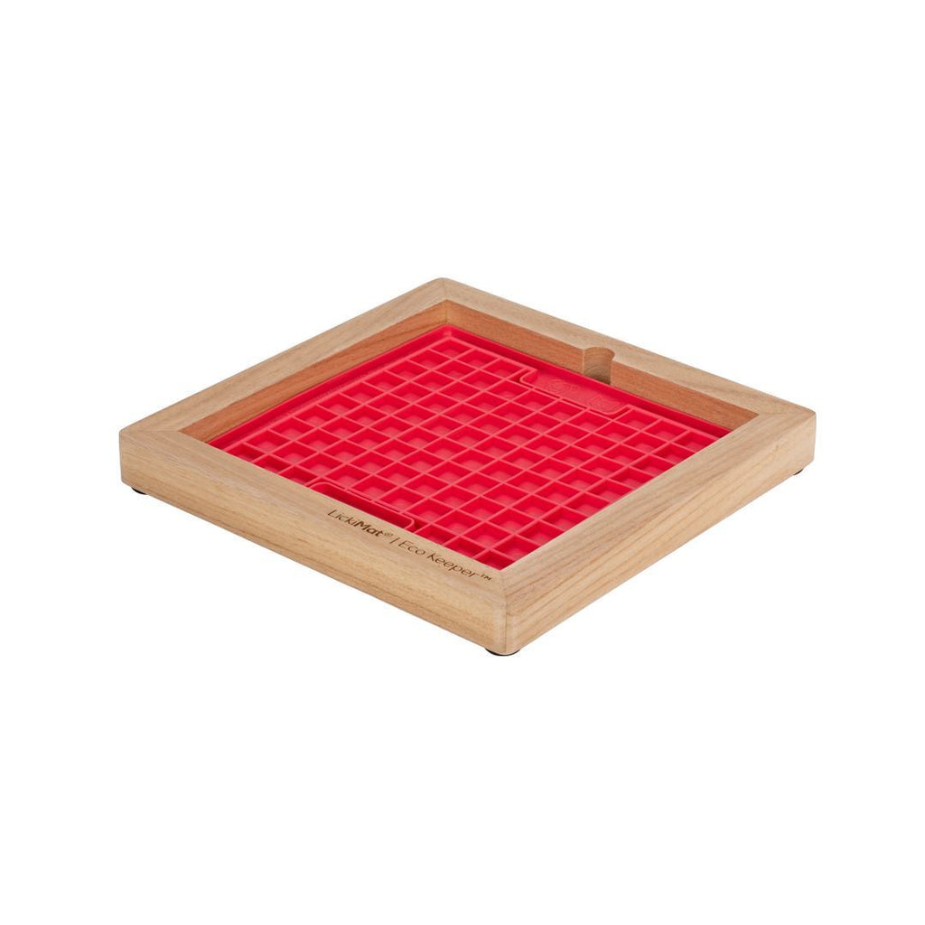 Lickimat Wooden Eco Slow Feeder Keeper - Classic Sized Lick Mats