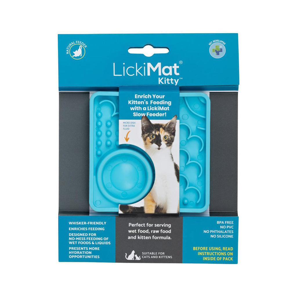Lickimat Kitty Slow Food Bowl Anti-Anxiety Mat for Kittens