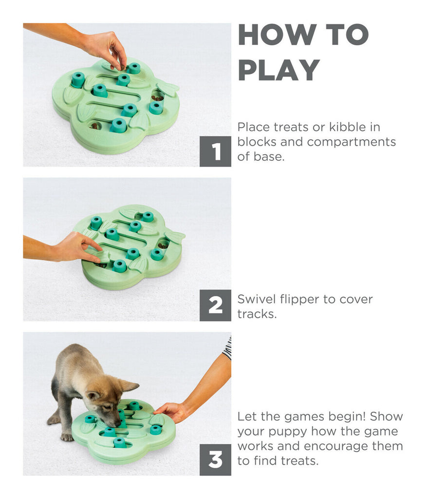 Nina Ottosson Hide & Slide Interactive Puzzle Dog Toy for Puppies - Level 2 