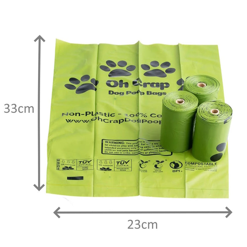Oh Crap Compostible Corn Starch Dog Poop Bags - 240 Bags