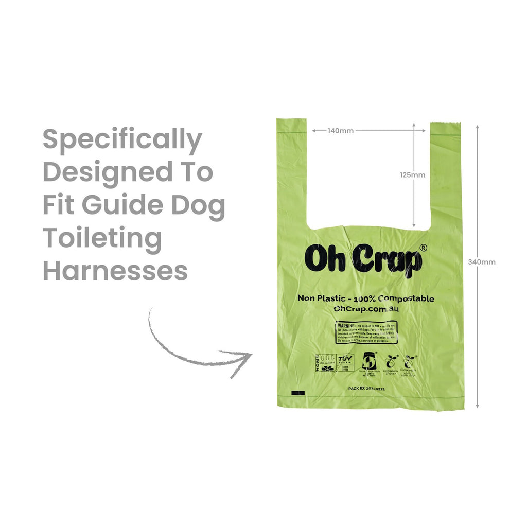 Oh Crap Compostable Dog Poop Bags with Handles - Roll of 200 Bags