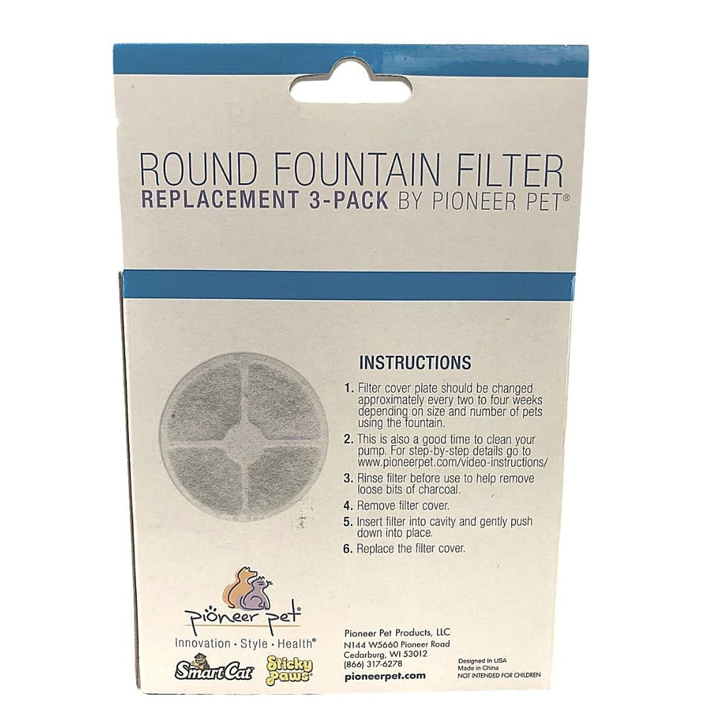 Pioneer Pet Vortex Fountain Replacement Filters - Pack of 3