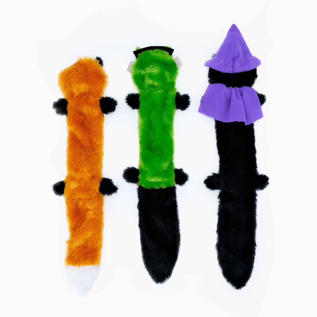 Zippy Paws Halloween Skinny Peltz Squeaker Dog Toy - 3 Pack