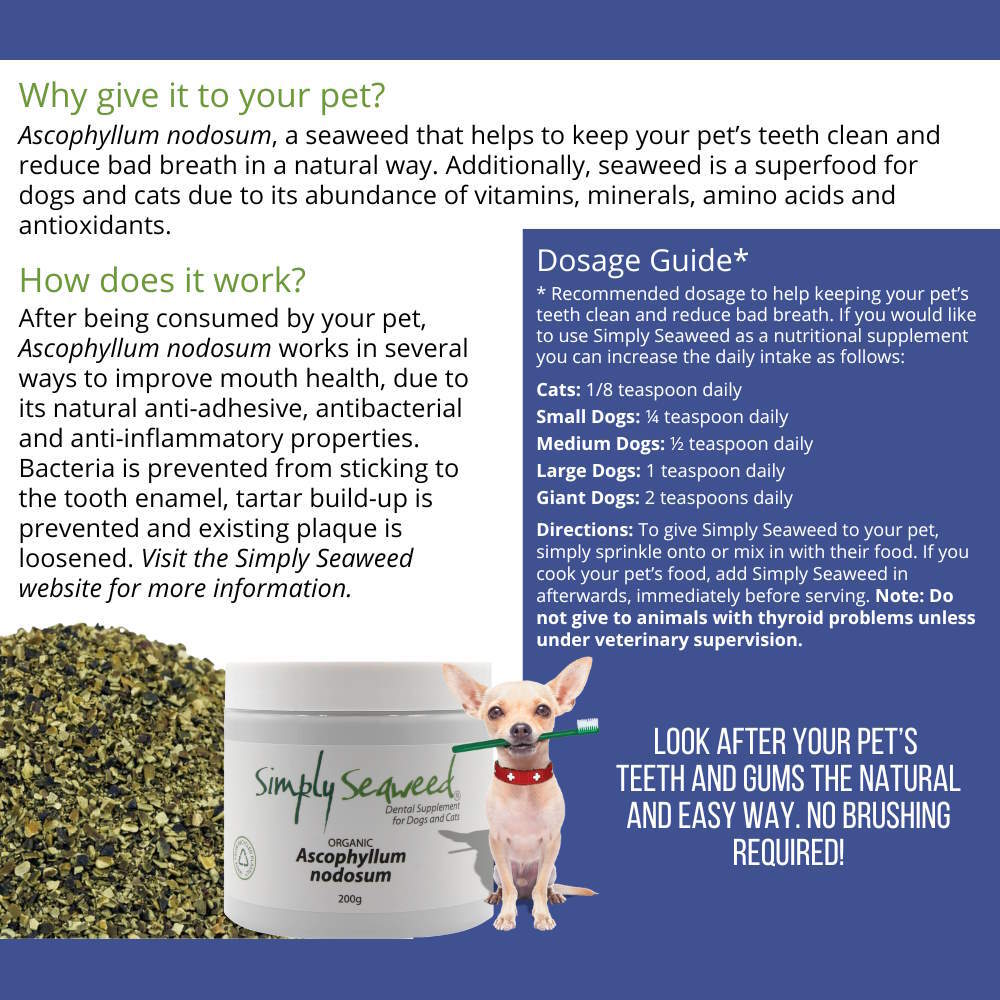 Simply Seaweed Natural Dental Health Care for Cats & Dogs