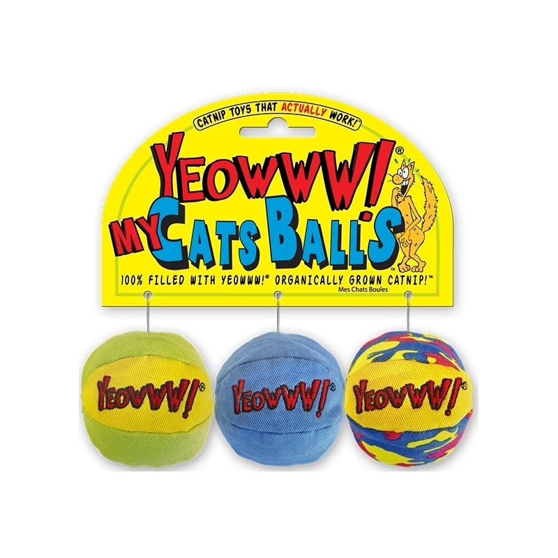 Yeowww! My Cat's Balls with Catnip - 3-Pack