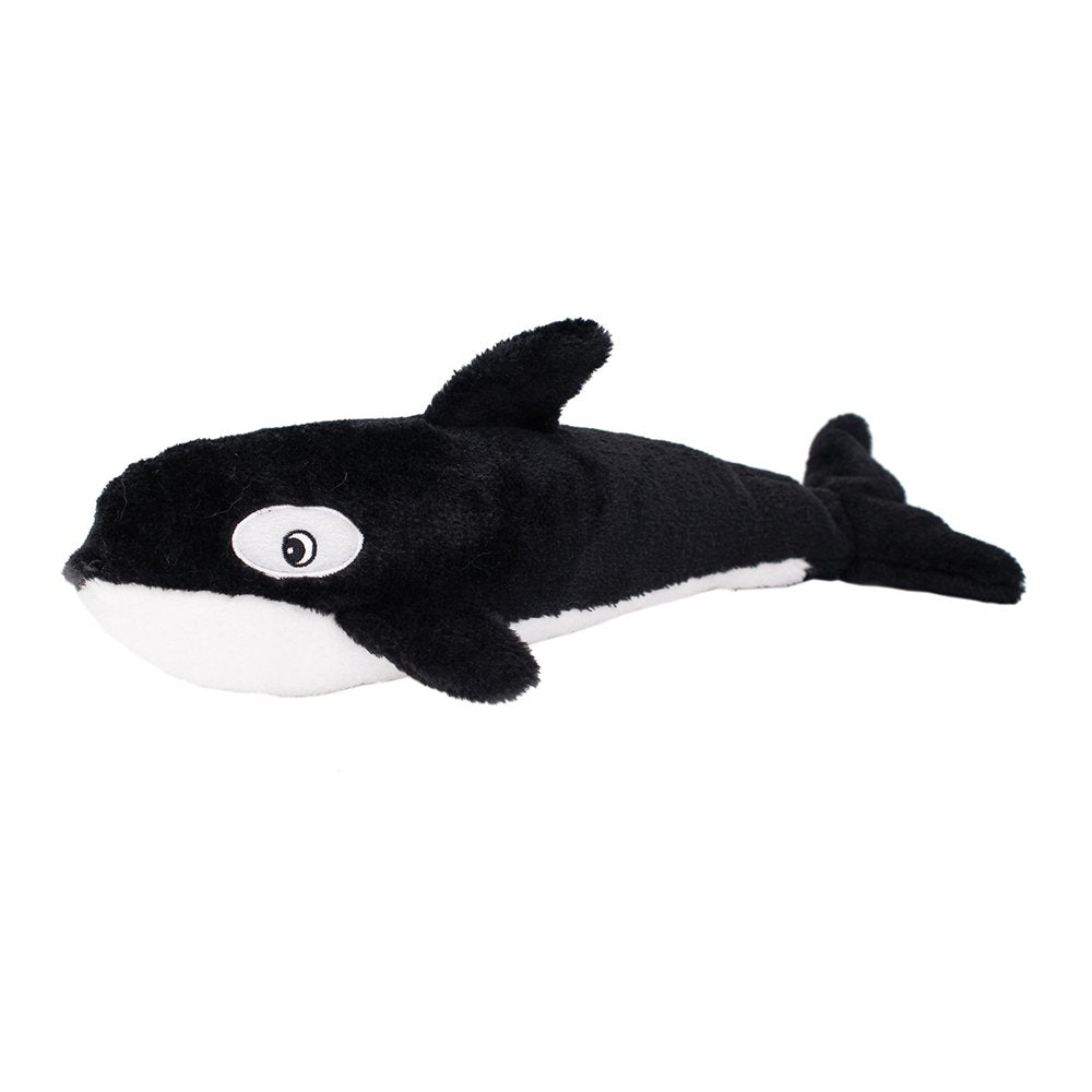 Zippy Paws Plush Squeaky Jigglerz Dog Toy - Killer Whale