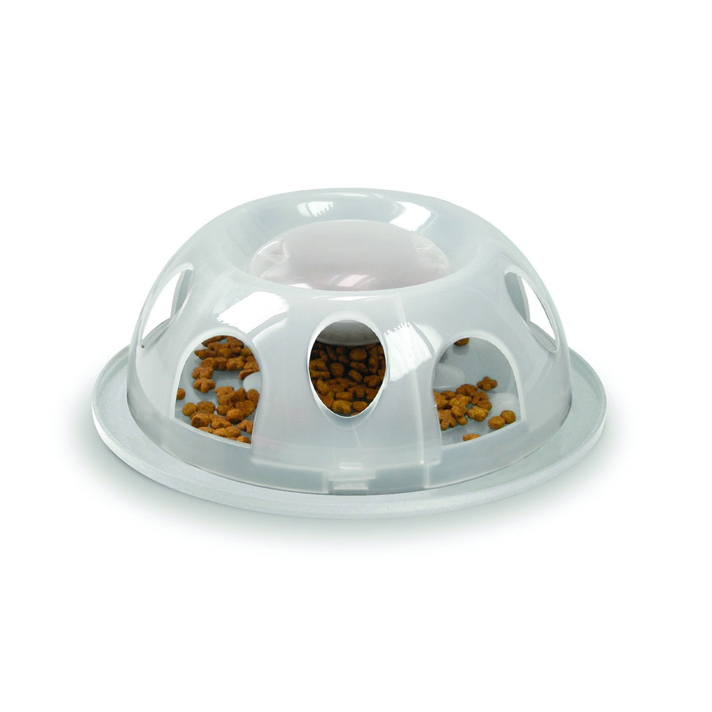 Pioneer Pet Tiger Diner Interactive Slow Cat Bowl - White