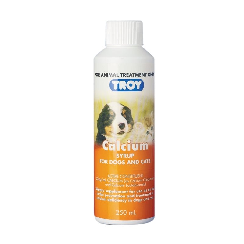 Troy Calcium Syrup Oral Calcium Supplement for Dogs & Cats - 250ml