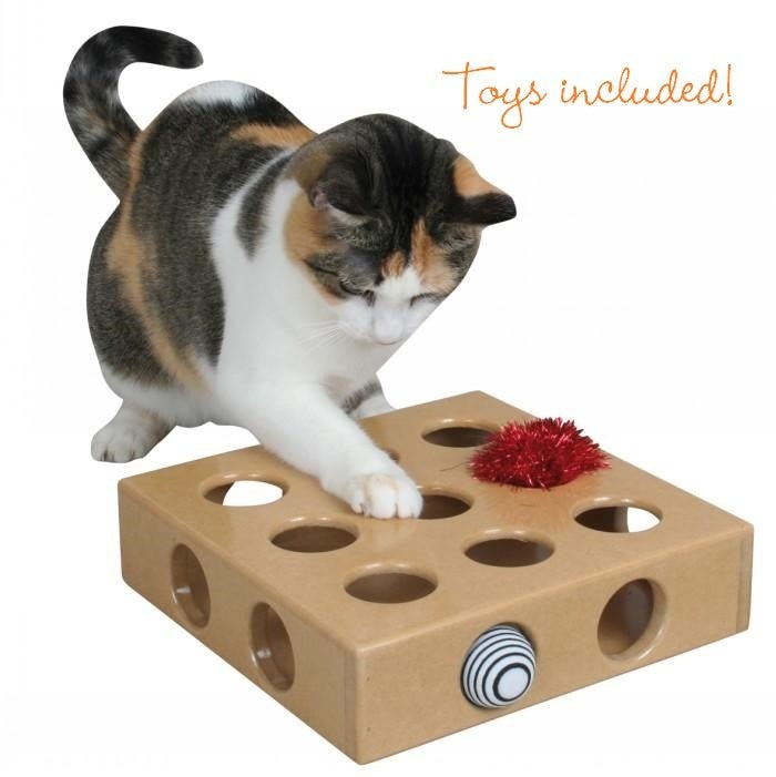 SmartCat Original Peek-And-Play Cat Toy Box With Bonus Toys