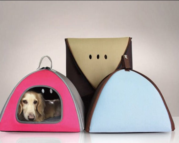 Ibiyaya Little Dome Pet Tent Bed - Cappuccino
