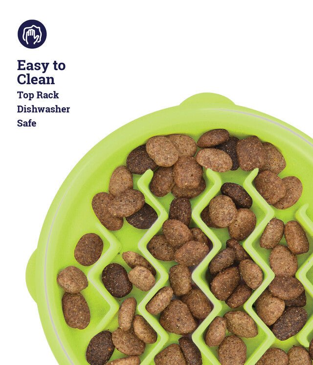 Petstages Kitty Slow Feeder Cat Bowl - Green - X-Small