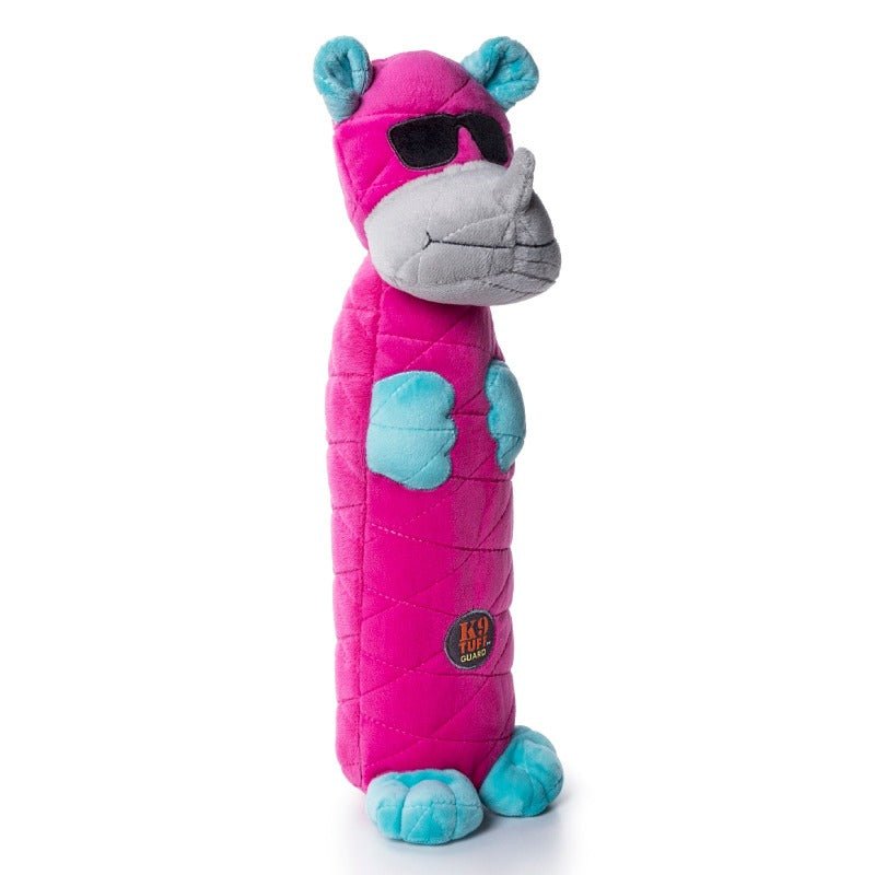 Charming Pet Bros Water Bottle Plush Dog Toy - Pink Rhino