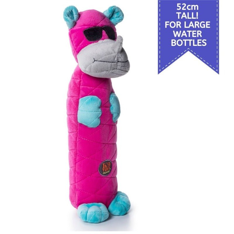 Charming Pet Bros Water Bottle Plush Dog Toy - Pink Rhino