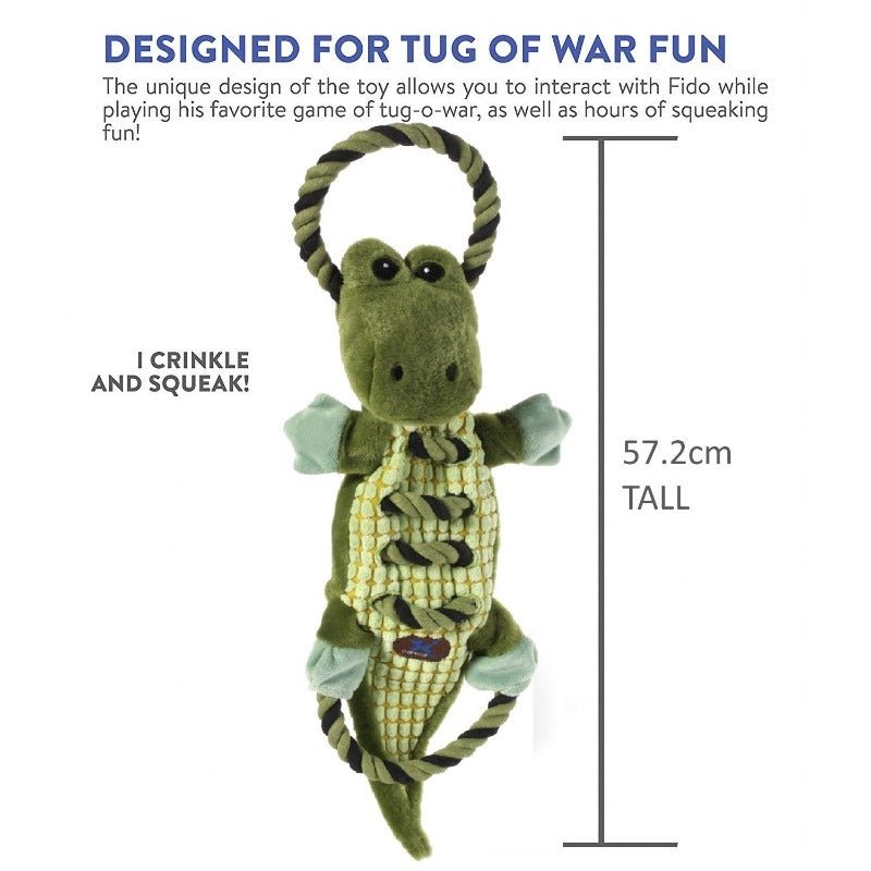 Charming Pet Ropes-A-Go-Go Jungle Gator Dog Toy