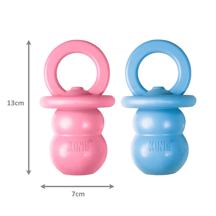 KONG Puppy Binkie Teething Treat Dispensing Dog Toy - Assorted Colours - 4 units
