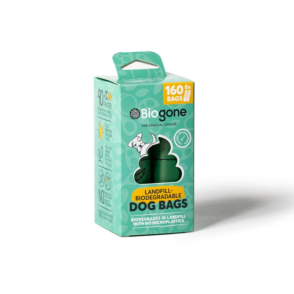 Bio-Gone Biodegradable Dog & Cat Poo Bags - 8 rolls/160 bags