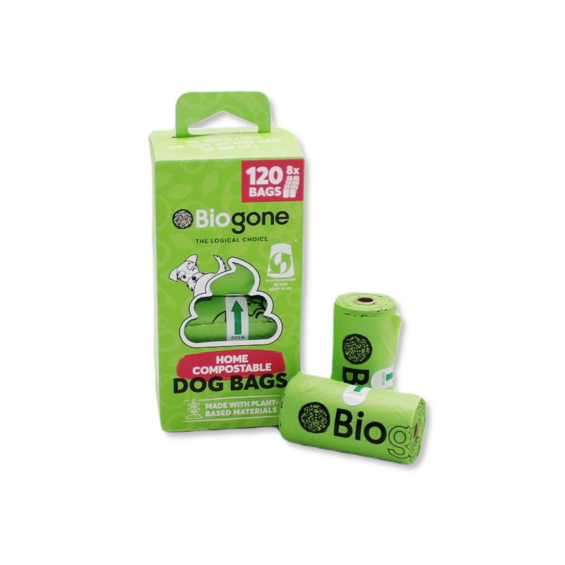 Biogone Biodegradable Home Compostable Dog Waste Bags - 8 Rolls (120 Bags)22