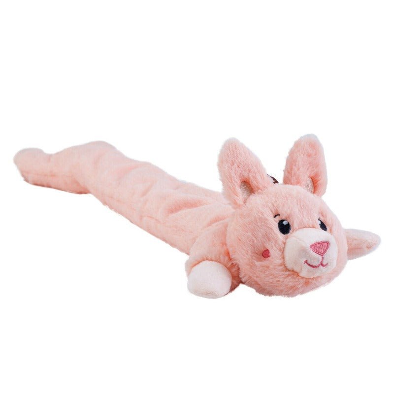 Charming Pet Longidudes Pink Rabbit Plush Dog Tug Toy