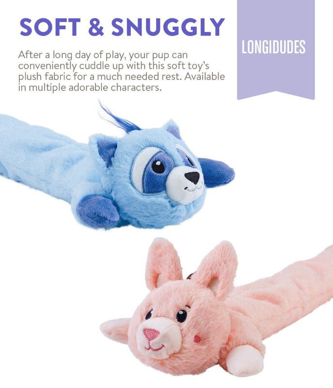 Charming Pet Longidudes Pink Rabbit Plush Dog Tug Toy