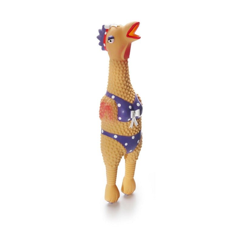 Charming Pet Squawkers Henrietta Latex Rubber Chicken Dog Toy