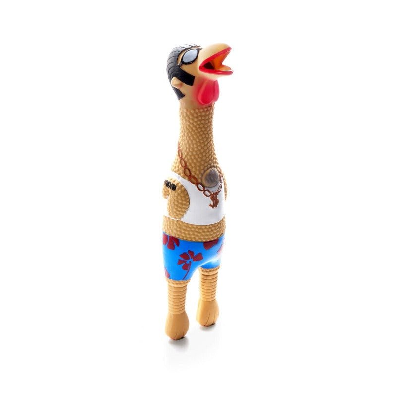 Charming Pet Squawkers Earl Latex Rubber Chicken Dog Toy