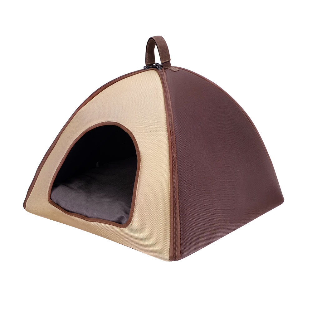 Ibiyaya Little Dome Pet Tent Bed - Cappuccino
