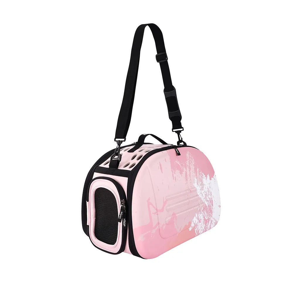 Ibiyaya Collapsible Shoulder Pet Carrier - Pink Sunset