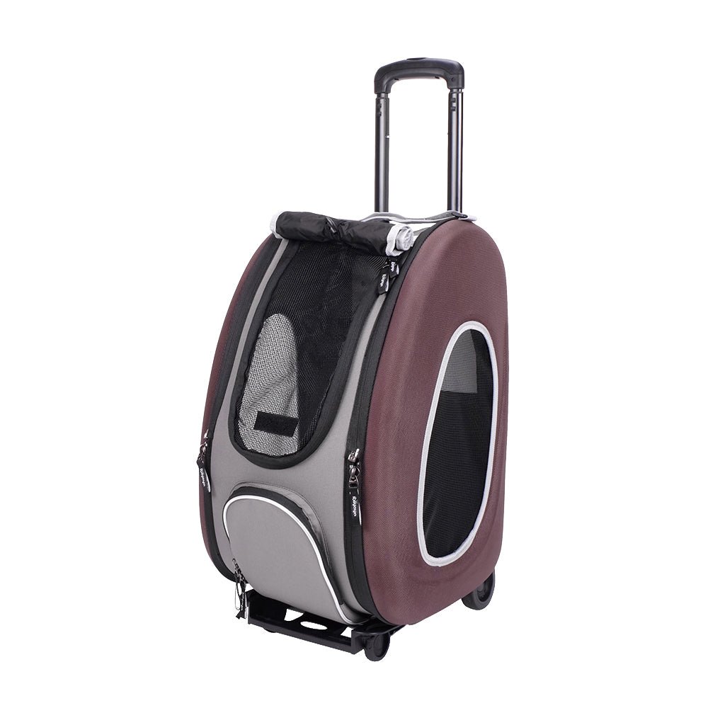 Ibiyaya EVA Pet Carrier / Pet Wheeled Carrier - Chocolate