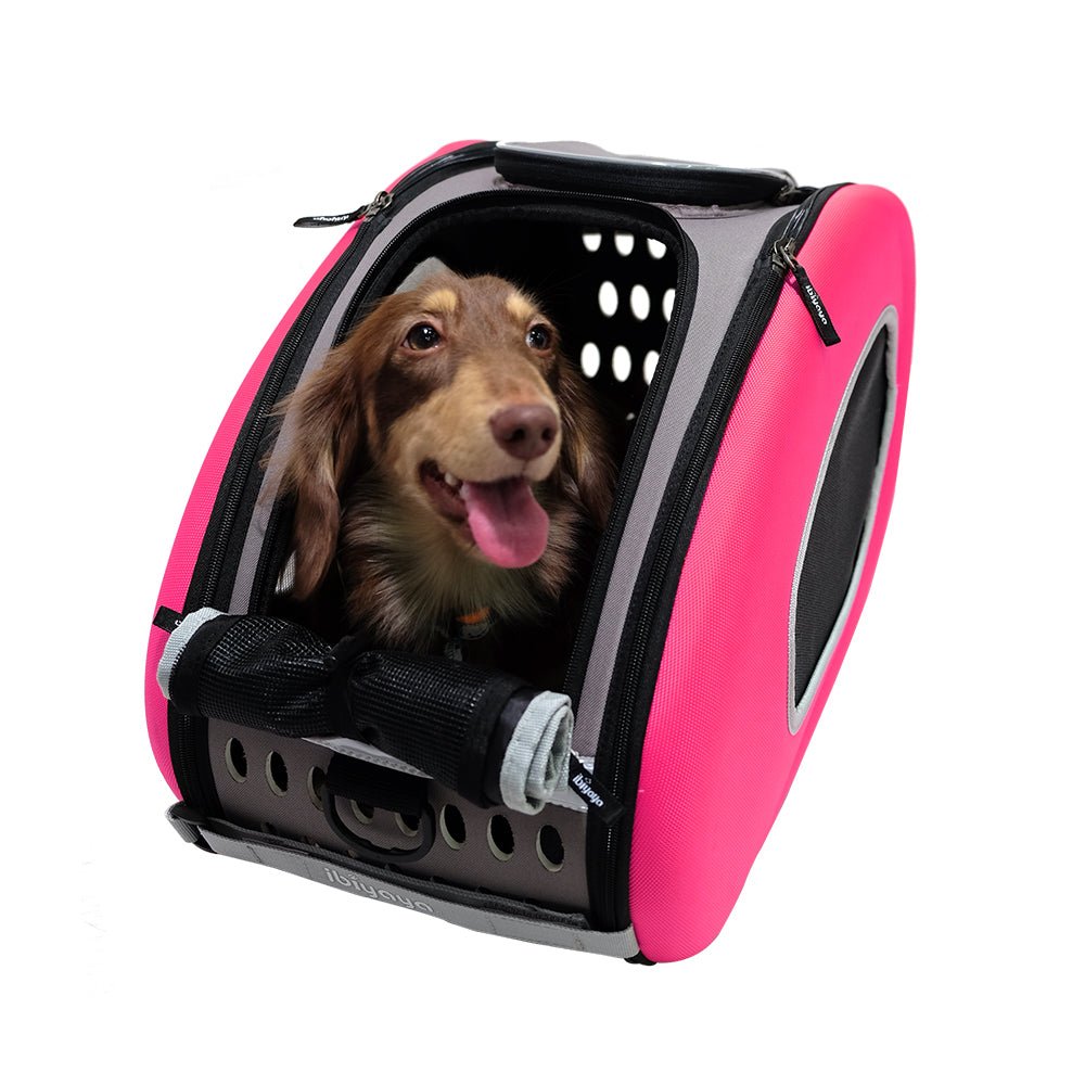 Ibiyaya EVA Pet Carrier/Wheeled Carrier - Hot Pink