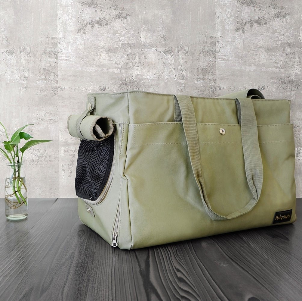 Ibiyaya Canvas Pet Tote - Army Green