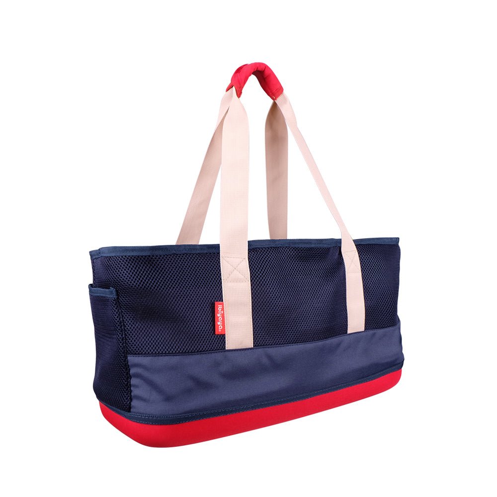 Ibiyaya Breathable Dachshund & Long Pet Carrier Bag - Navy Blue