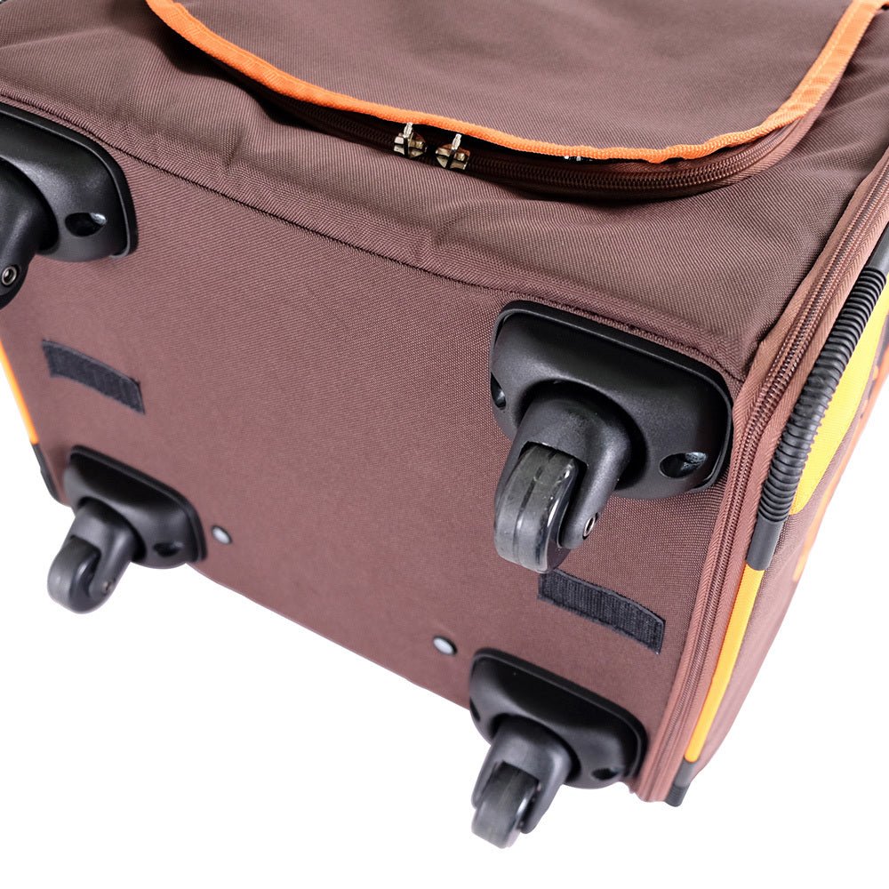 Ibiyaya Liso Backpack Parallel Transport Pet Trolley - Orange/Brown