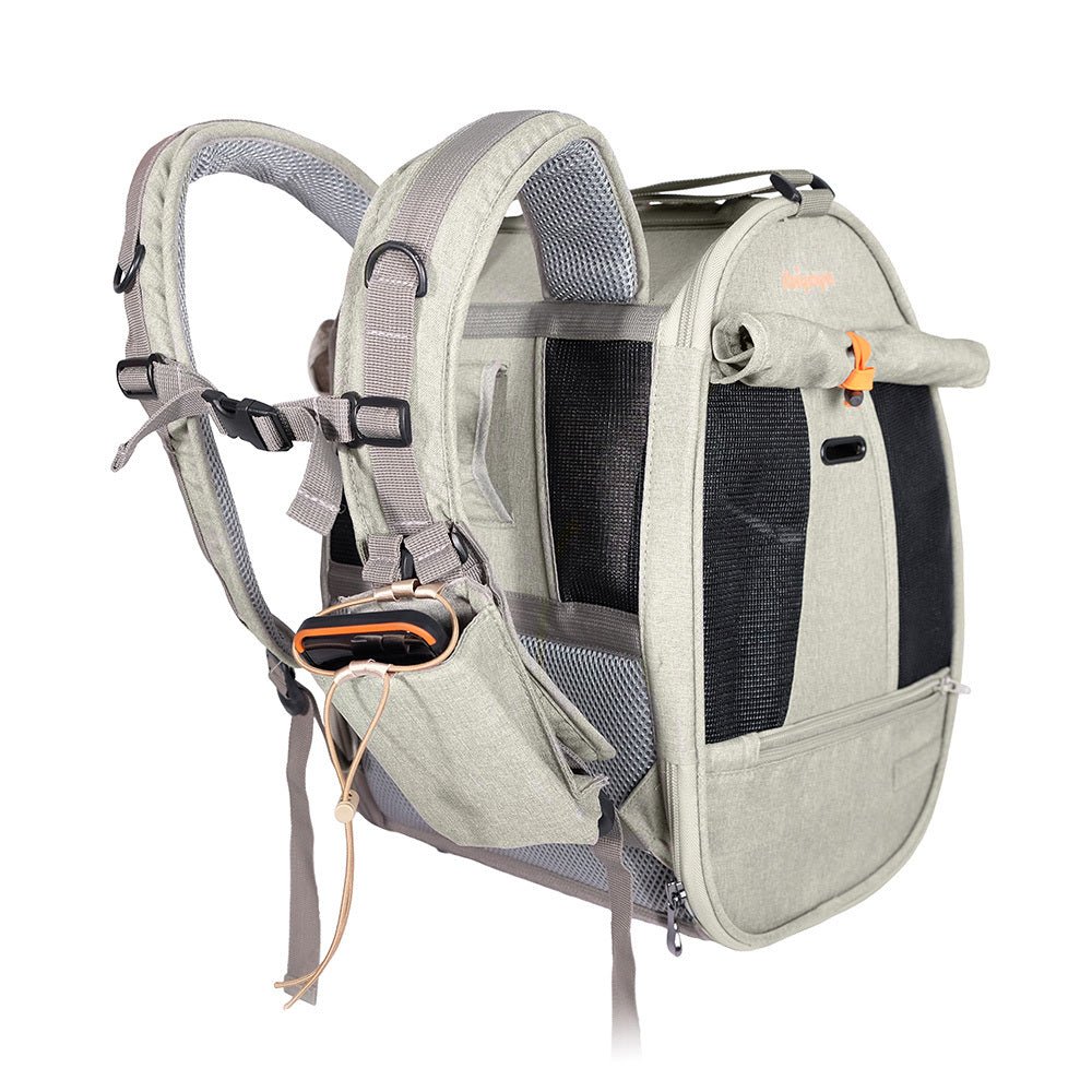 Ibiyaya Adventure Carrier Cat/Dog Backpack - Grey-Green