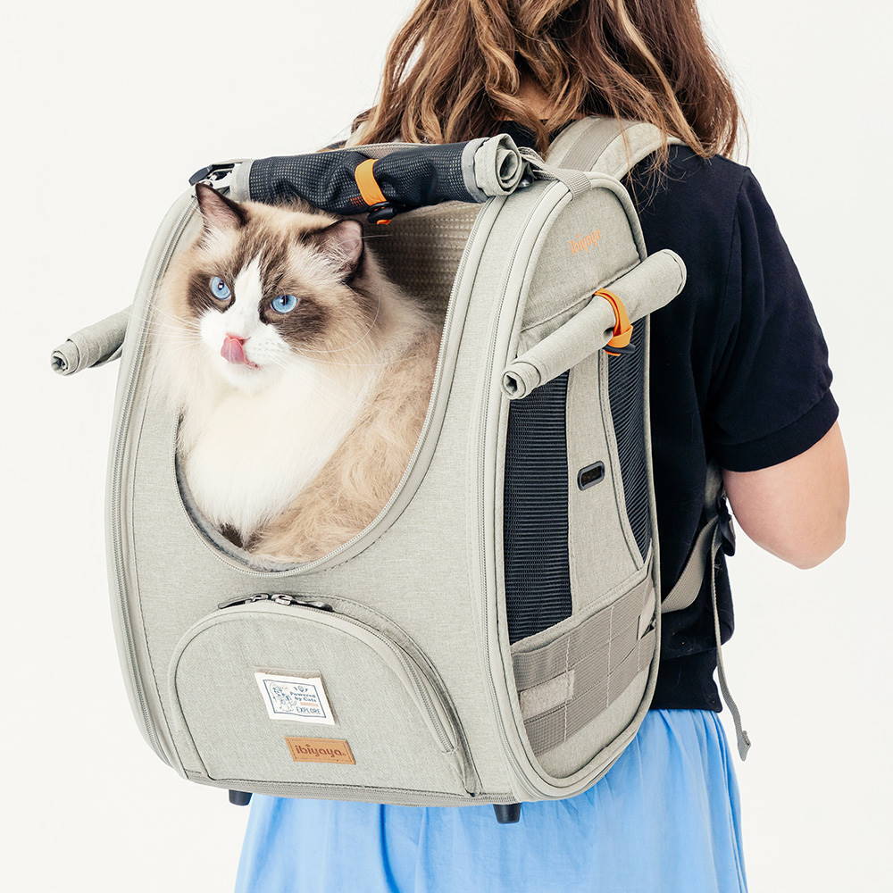 Ibiyaya Adventure Carrier Cat/Dog Backpack - Grey-Green
