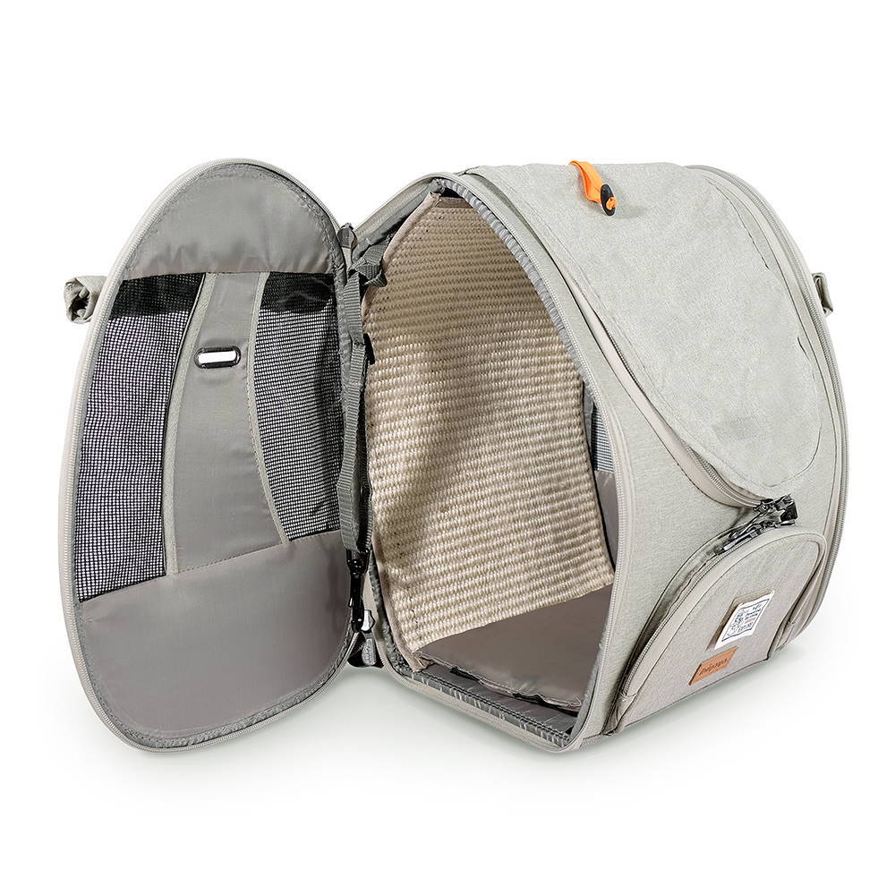 Ibiyaya Adventure Carrier Cat/Dog Backpack - Grey-Green