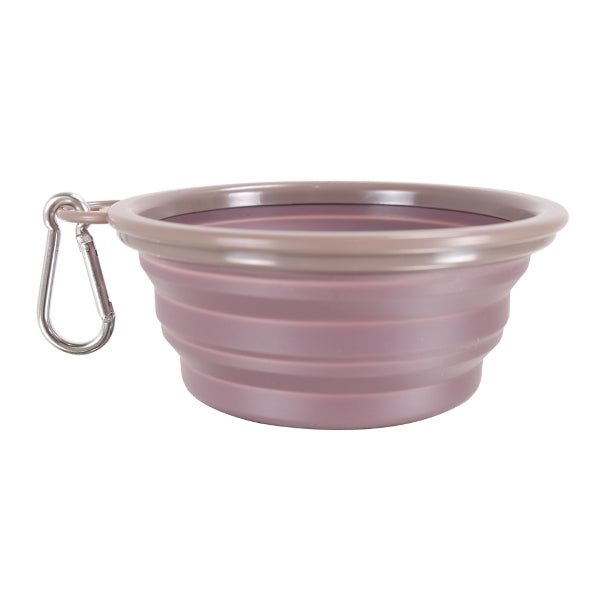 Ibiyaya Quick Bite Collapsible Travel Pet Bowl – Aubergine