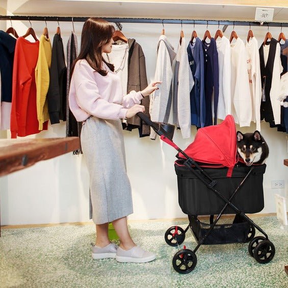 Ibiyaya Easy Strolling Pet Buggy - Rouge Red