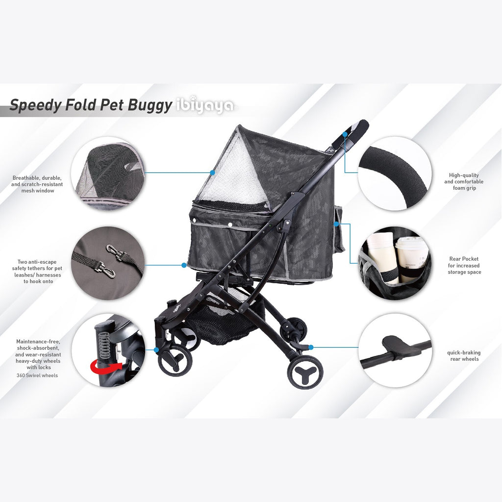 Ibiyaya Speedy Fold Pet Buggy - Camouflage