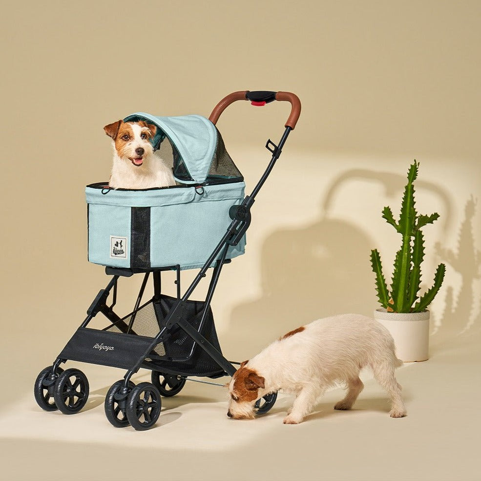 Ibiyaya Travois Tri-fold Pet Travel Stroller System - Spearmint