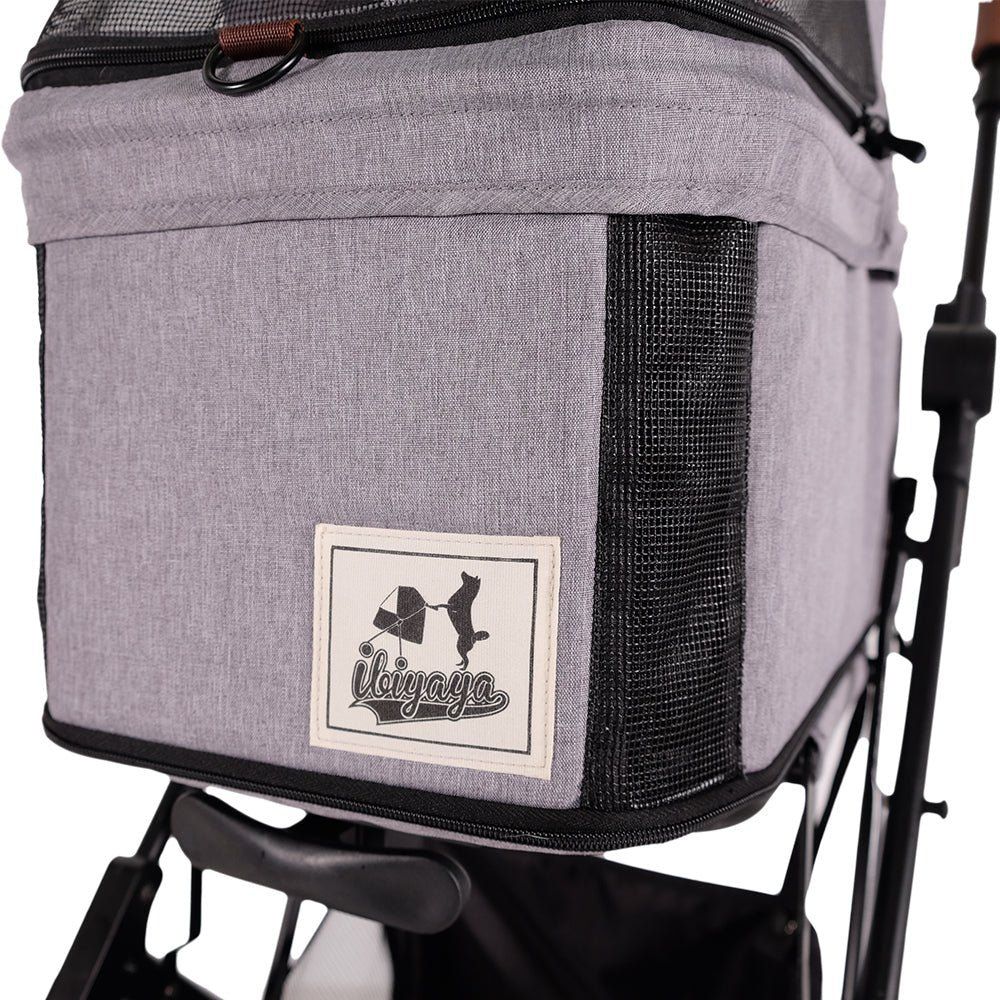 Ibiyaya Travois Tri-fold Pet Travel Stroller System - Nimbus Gray