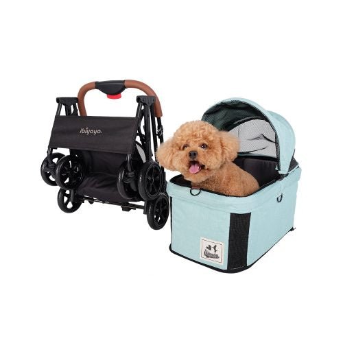 Ibiyaya Travois Tri-fold Pet Travel Stroller System - Spearmint