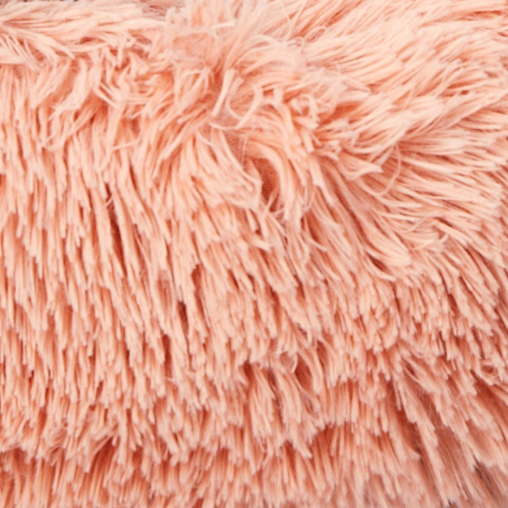 PaWz Soft Plush Donut Calming Bed - Pink - M