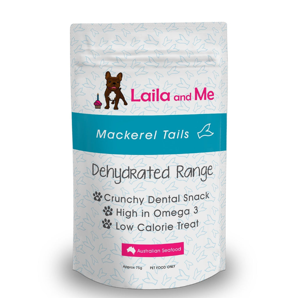 Laila & Me Dehydrated Mackeral Tails Cat & Dog Treats - 180g