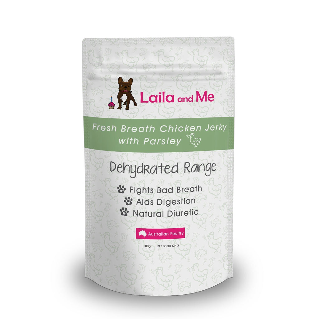 Laila & Me Dried Chicken Breast & Parsley Fresh Breath Dog Treats -75g